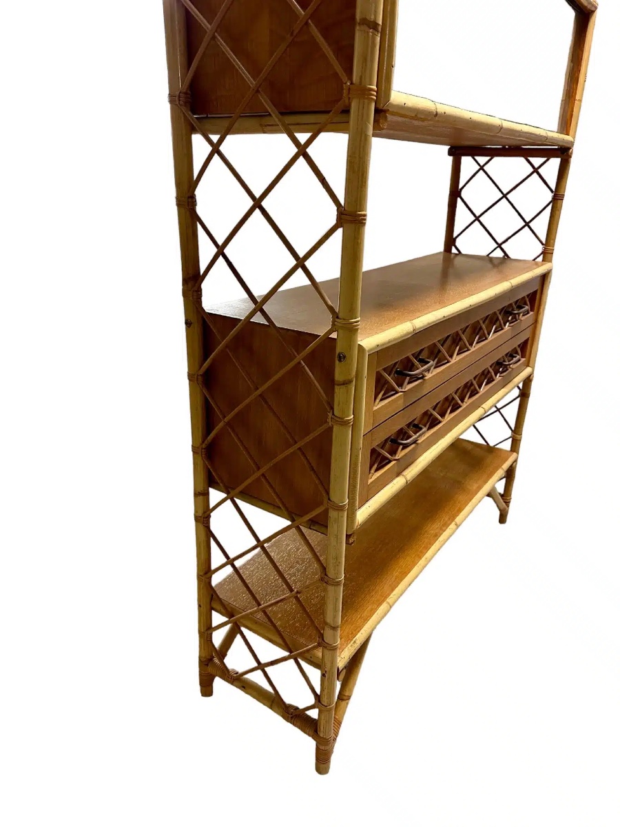 Vintage Rattan Bookcase-photo-3