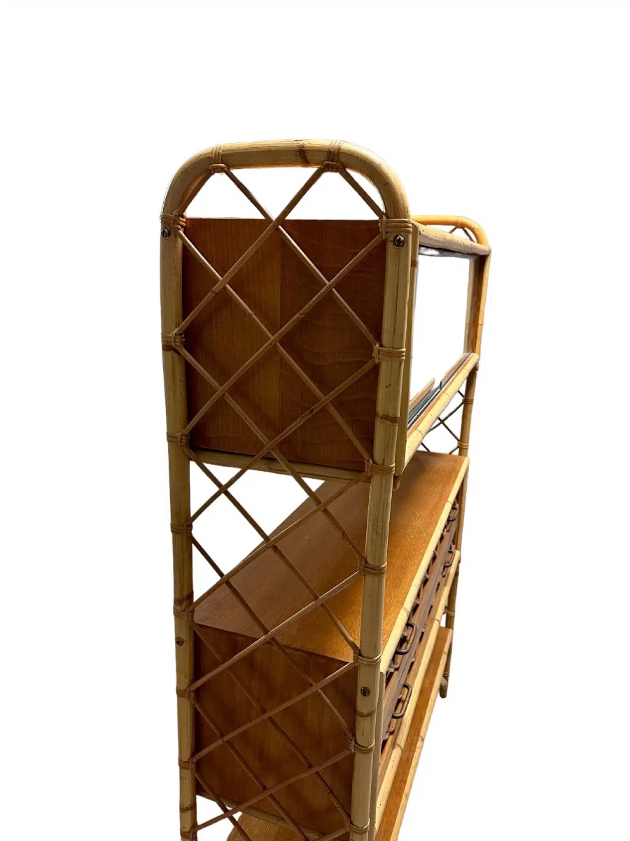 Vintage Rattan Bookcase-photo-4