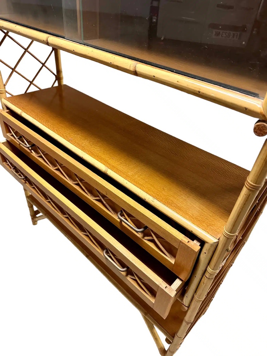 Vintage Rattan Bookcase-photo-6