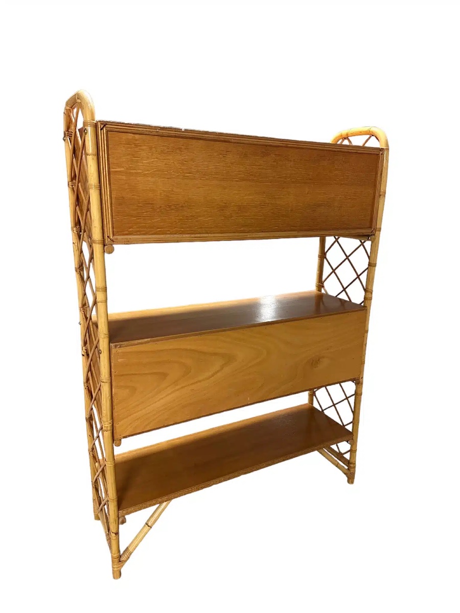 Vintage Rattan Bookcase-photo-7