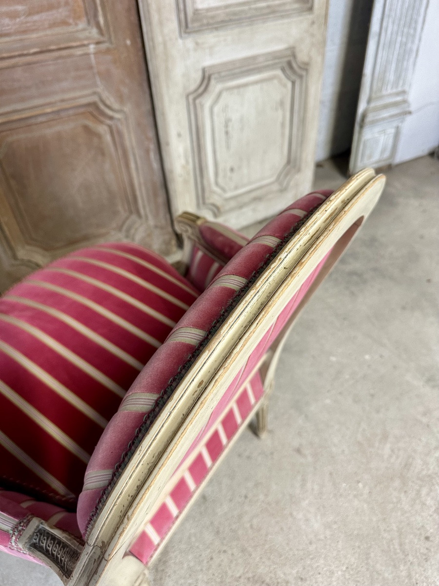 Pair Of Louis XVI Style Bergère Armchairs-photo-4