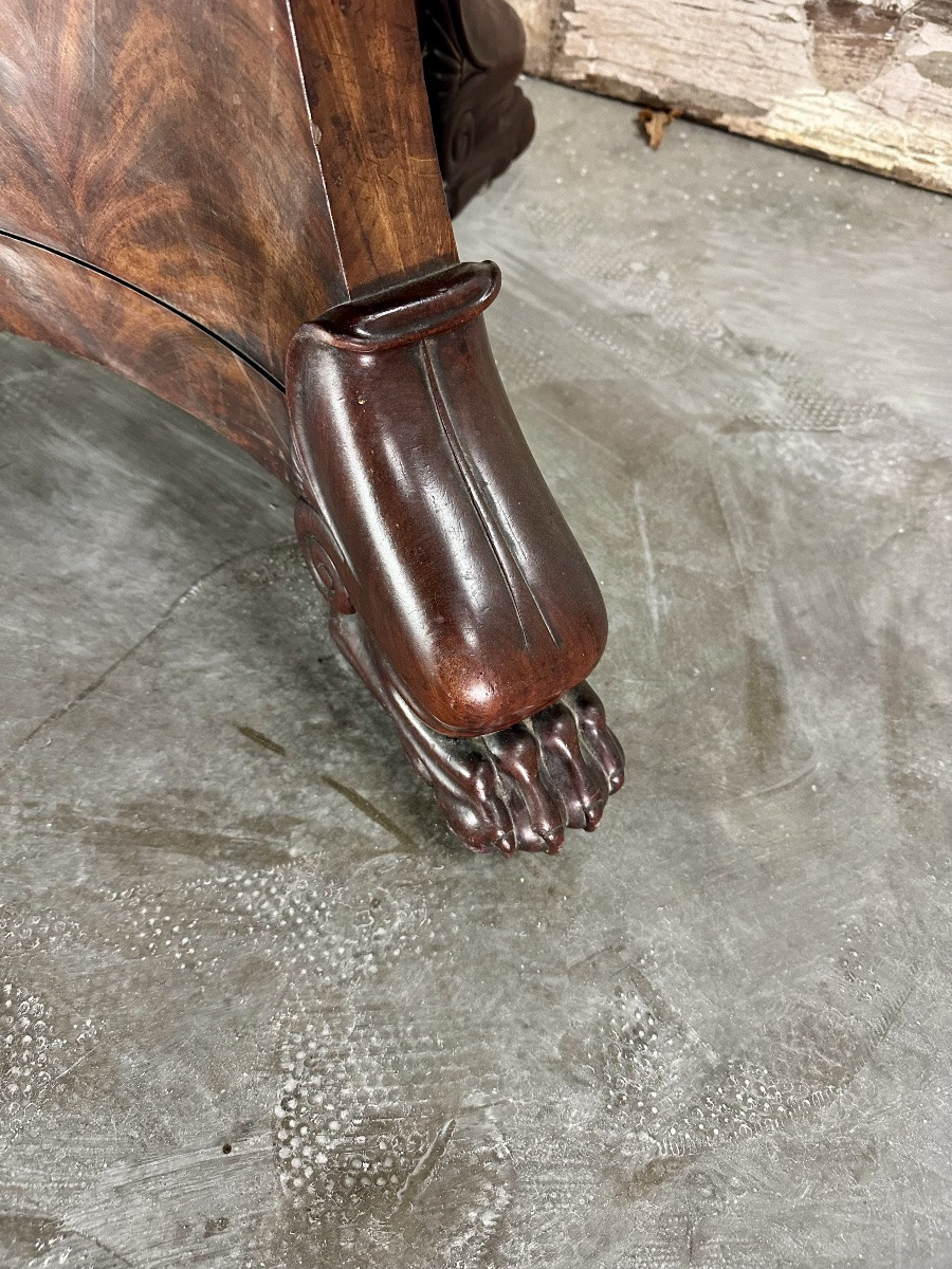19th-century Restoration Period Tripod Pedestal Table-photo-4