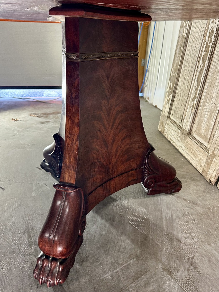 19th-century Restoration Period Tripod Pedestal Table-photo-2