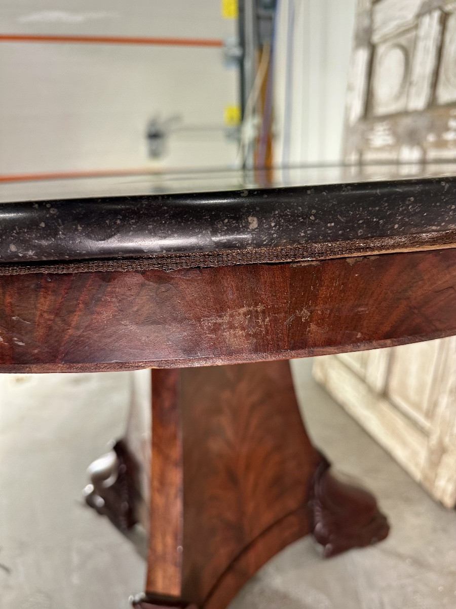 19th-century Restoration Period Tripod Pedestal Table-photo-3