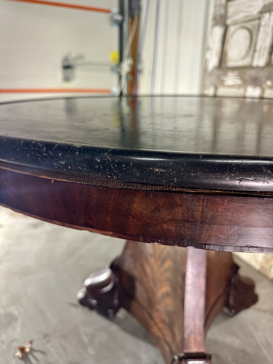 19th-century Restoration Period Tripod Pedestal Table-photo-4