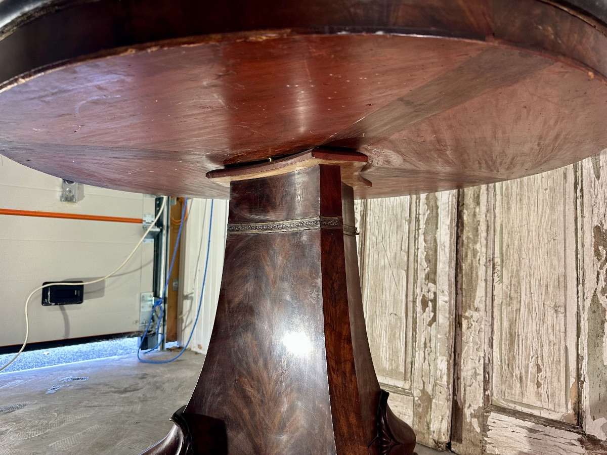 19th-century Restoration Period Tripod Pedestal Table-photo-5