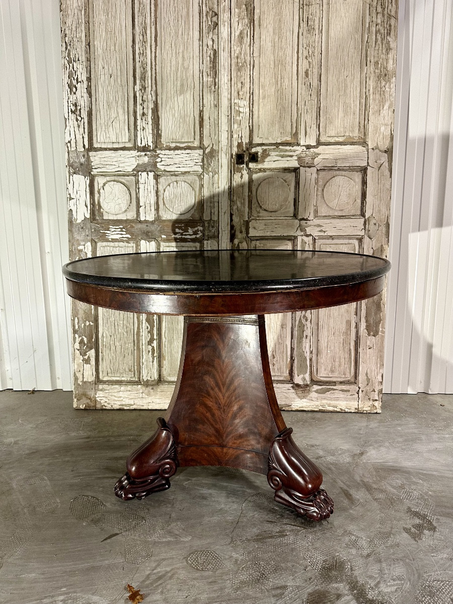19th-century Restoration Period Tripod Pedestal Table
