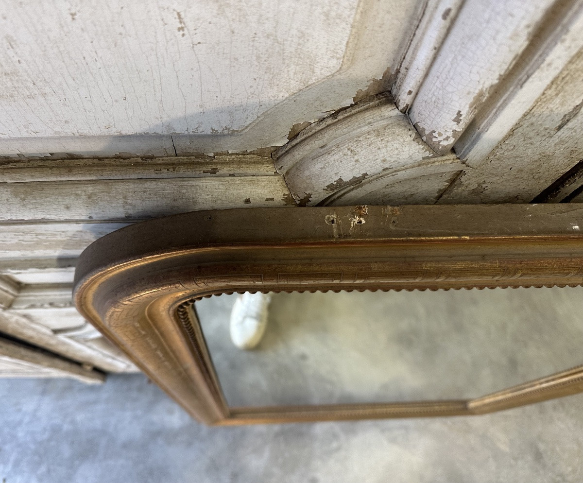 Miroir Louis Philippe doré frise grecque 19e siècle-photo-5