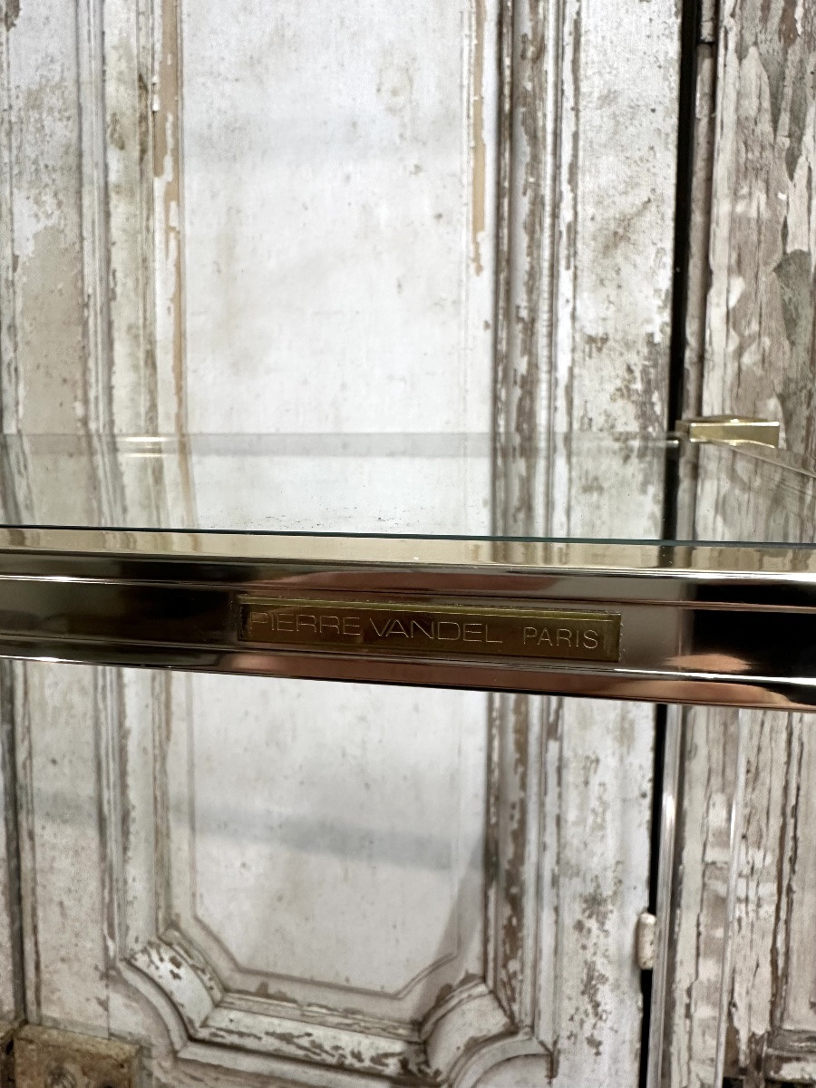 Plexiglass Shelf By Pierre Vandel, Hollywood Regency Style, Circa 1970-photo-3