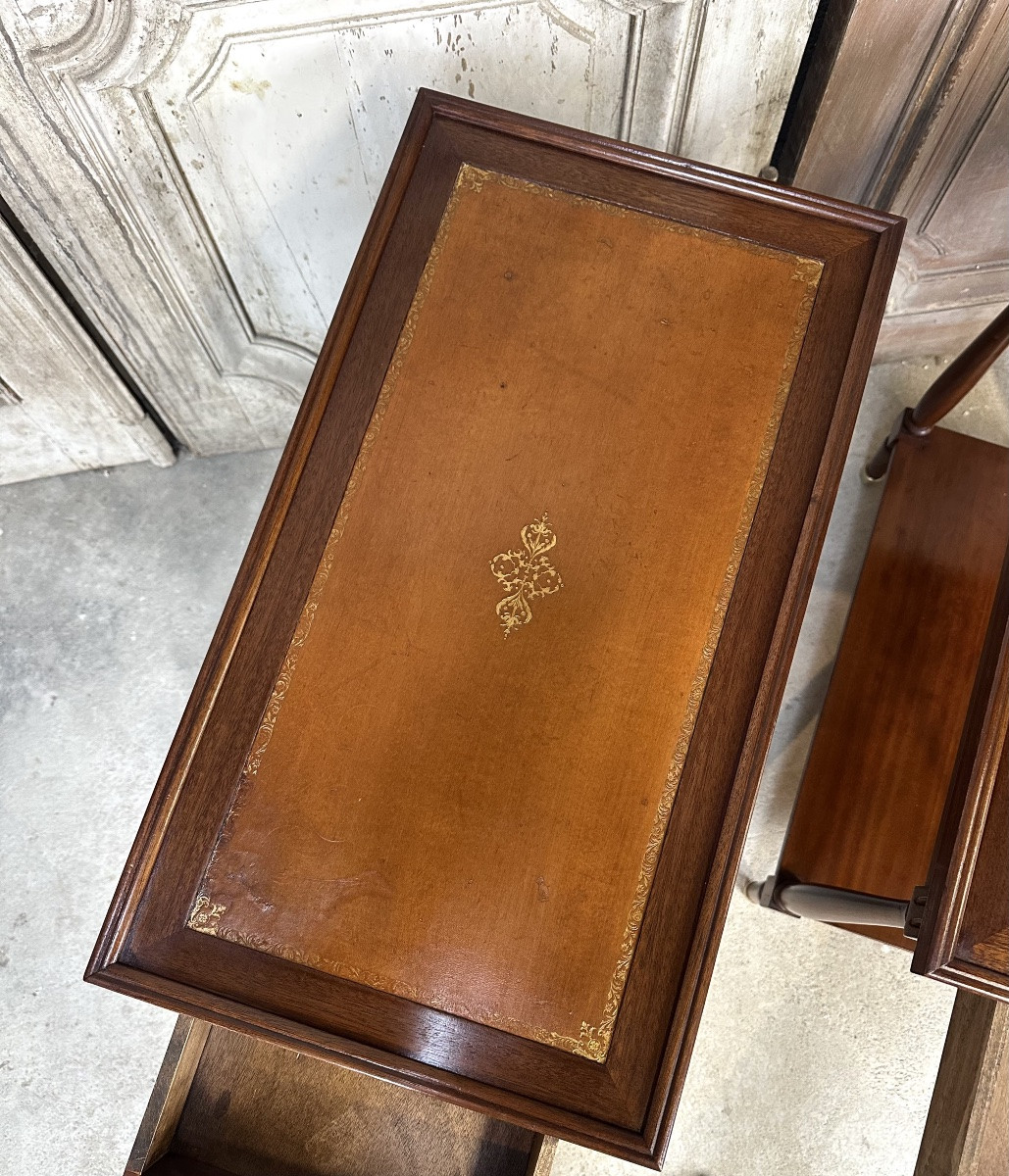 Pair Of Louis XVI Style Mahogany Side Tables-photo-8