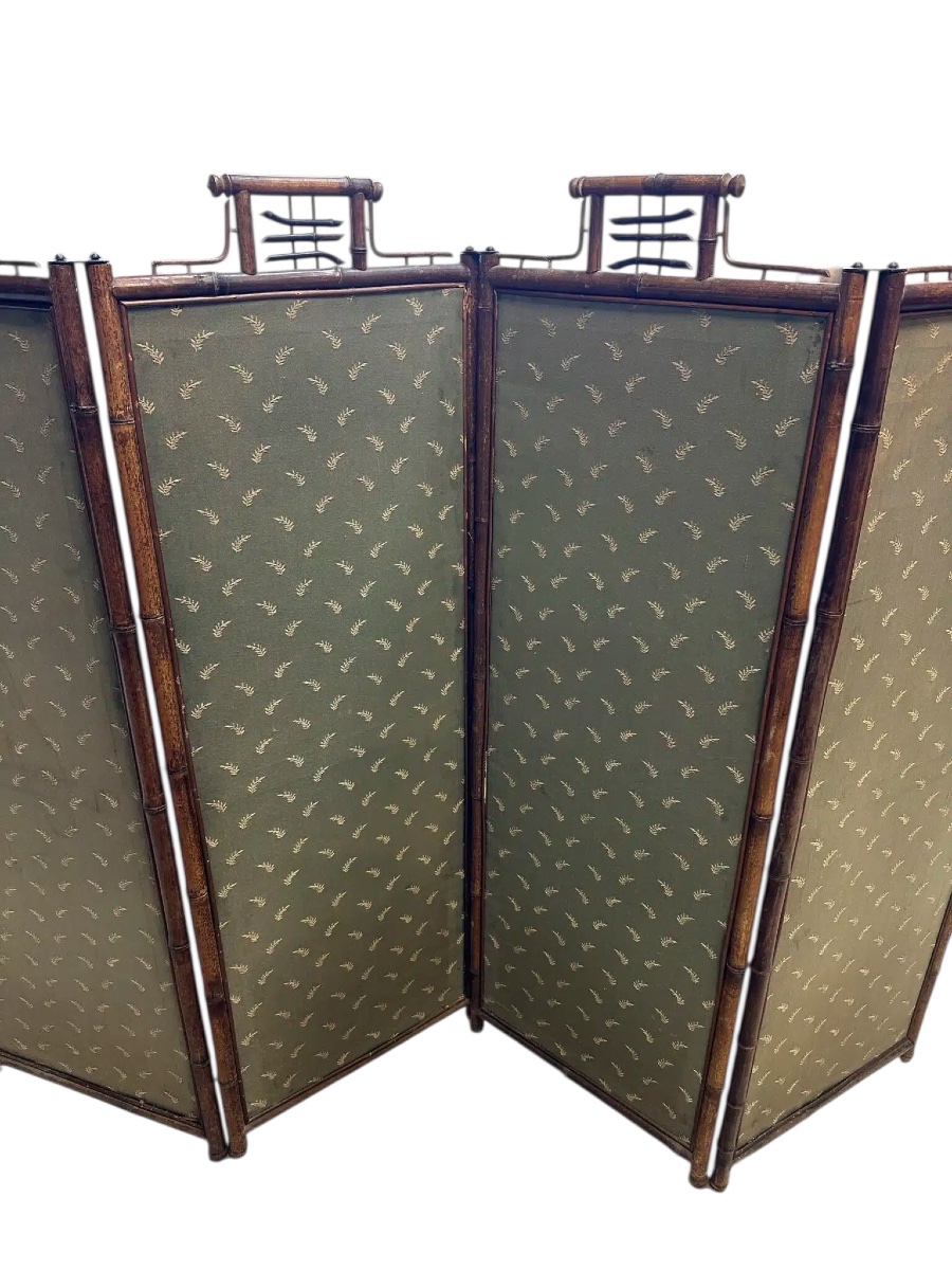 Paravent style bambou circa 1900-photo-3