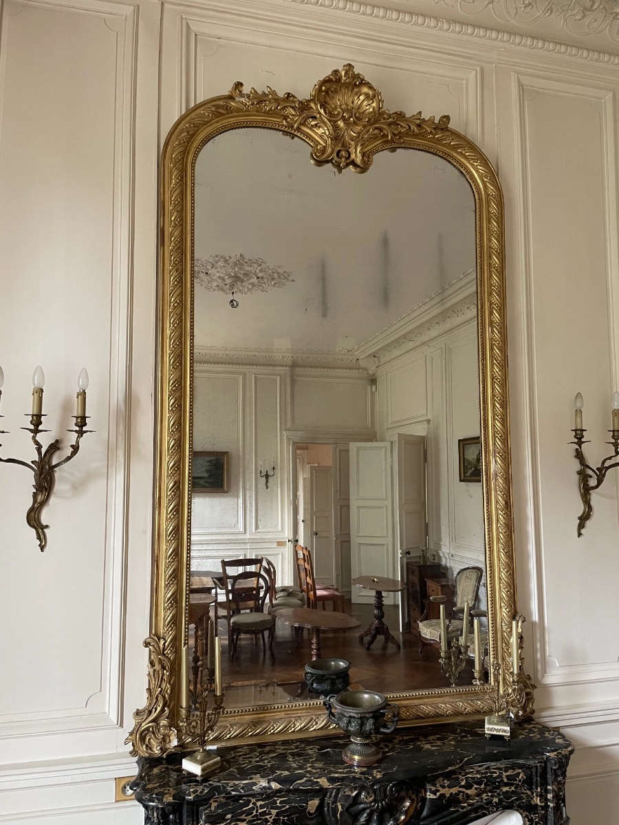 Large 19th-century Gilded Mirror -photo-2