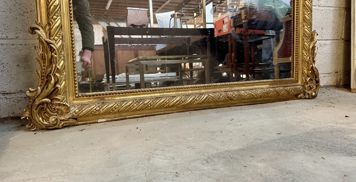 Large 19th-century Gilded Mirror -photo-1