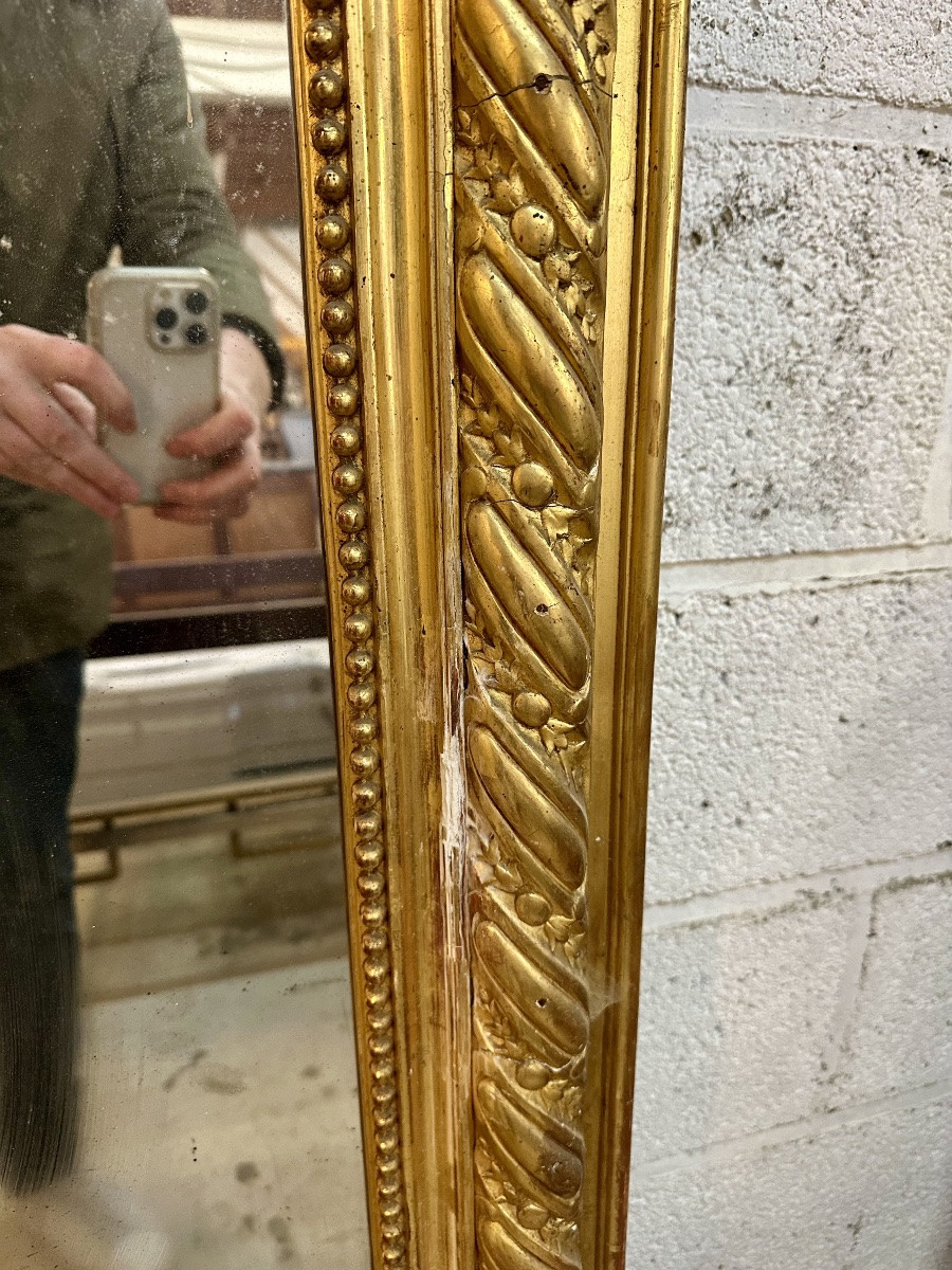 Large 19th-century Gilded Mirror -photo-2