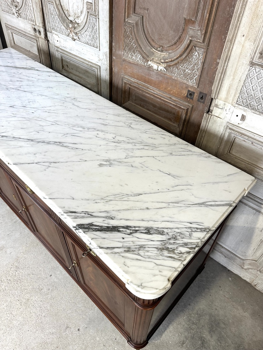 Louis XVI Style Mahogany Sideboard, Late 18th Century-photo-2