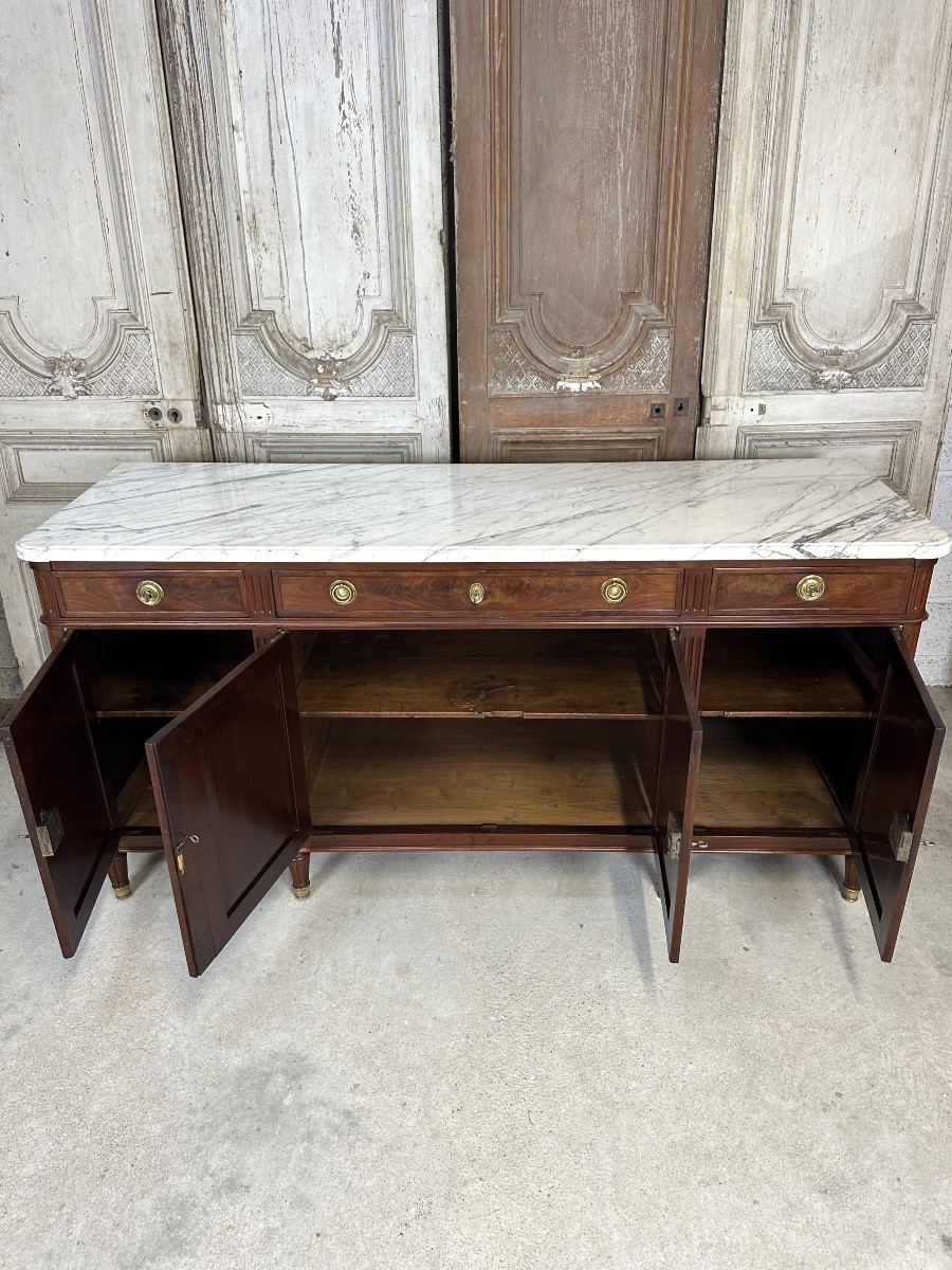 Louis XVI Style Mahogany Sideboard, Late 18th Century-photo-8