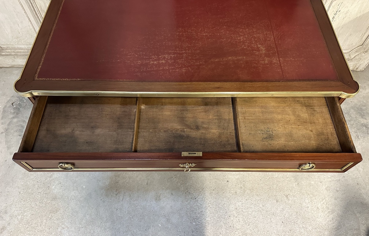 Louis XVI Flat Desk/writing Table, 20th Century -photo-1
