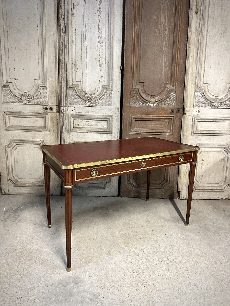Louis XVI Flat Desk/writing Table, 20th Century -photo-5