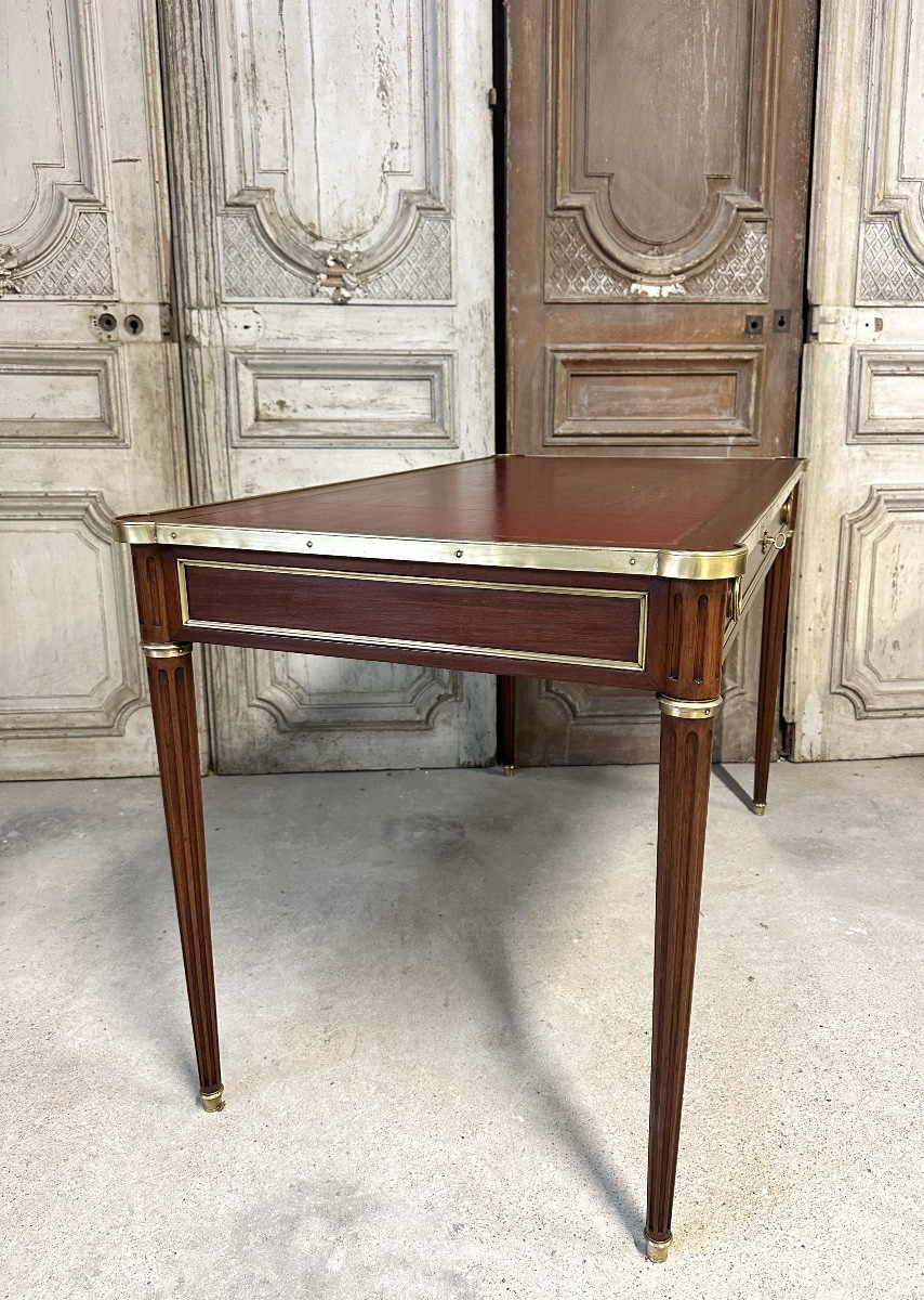 Louis XVI Flat Desk/writing Table, 20th Century -photo-6
