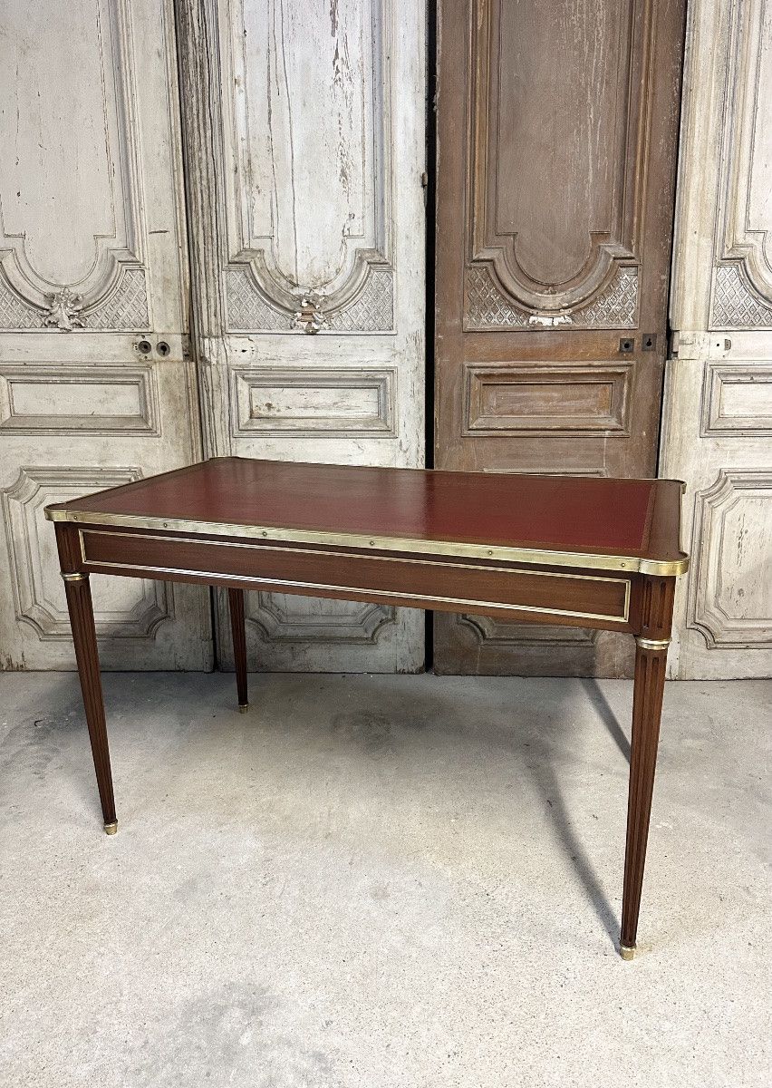 Louis XVI Flat Desk/writing Table, 20th Century -photo-7