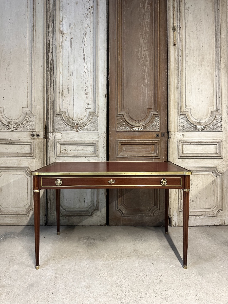 Louis XVI Flat Desk/writing Table, 20th Century 