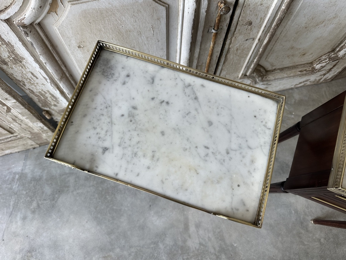 Pair Of Louis XVI Style Bedside Tables -photo-2