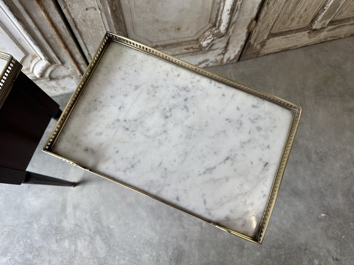 Pair Of Louis XVI Style Bedside Tables -photo-3