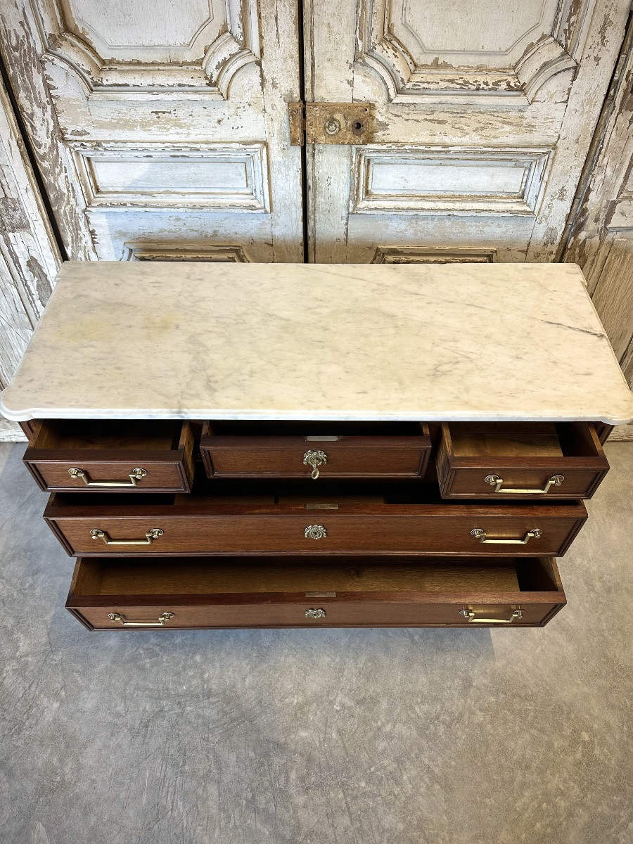 Louis XVI Style Mahogany Chest Of Drawers Circa 1950-photo-6