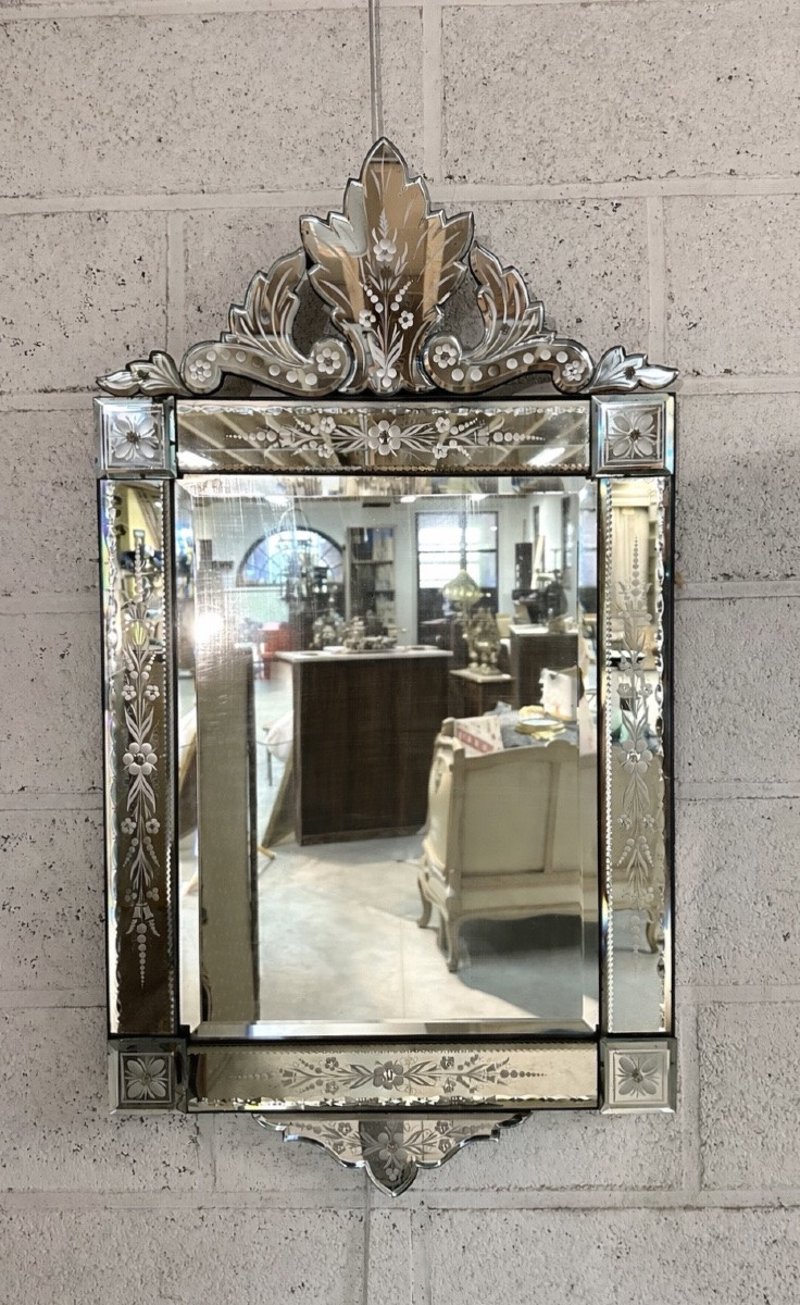 Venetian Mirror, Early 20th Century-photo-2