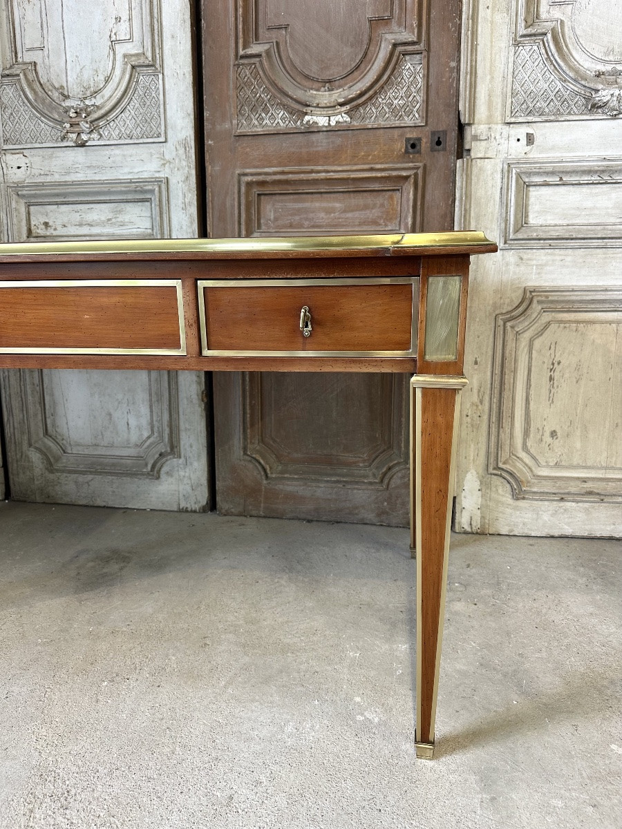 Directoire-style Flat Desk In Cherry Wood, 20th Century-photo-2