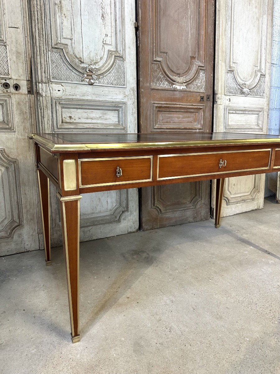 Directoire-style Flat Desk In Cherry Wood, 20th Century-photo-3