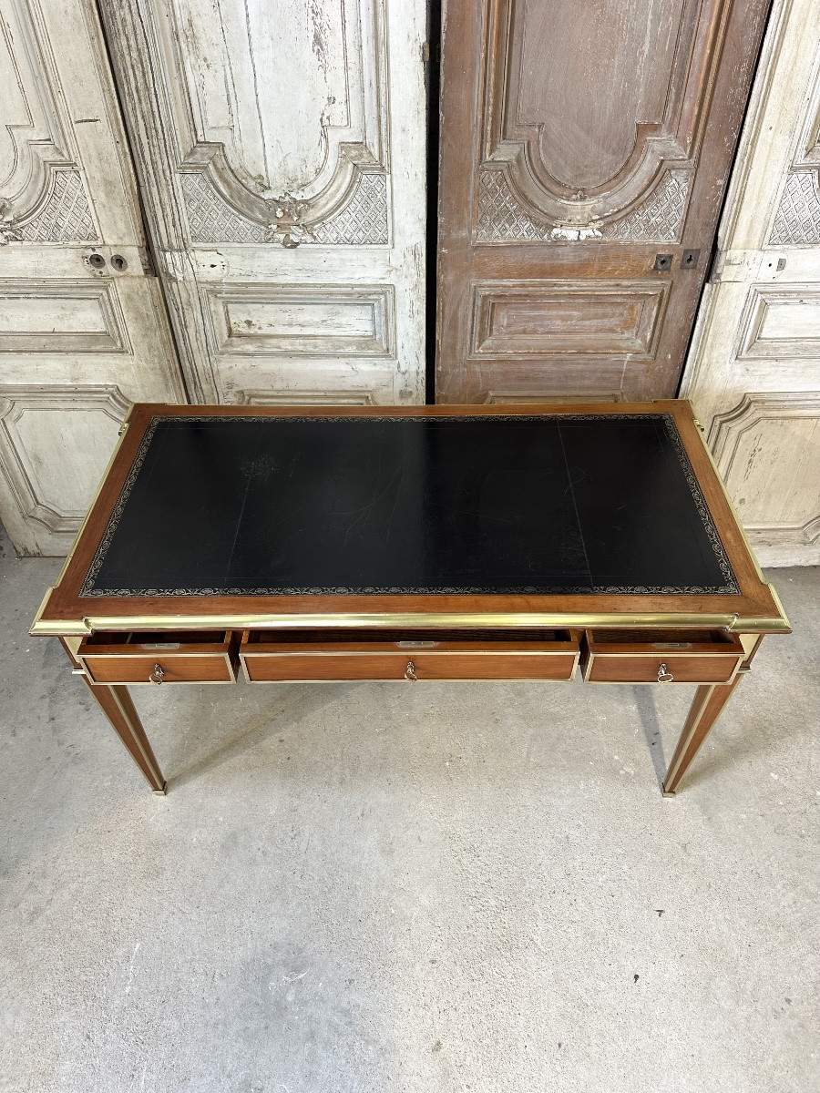 Directoire-style Flat Desk In Cherry Wood, 20th Century-photo-1