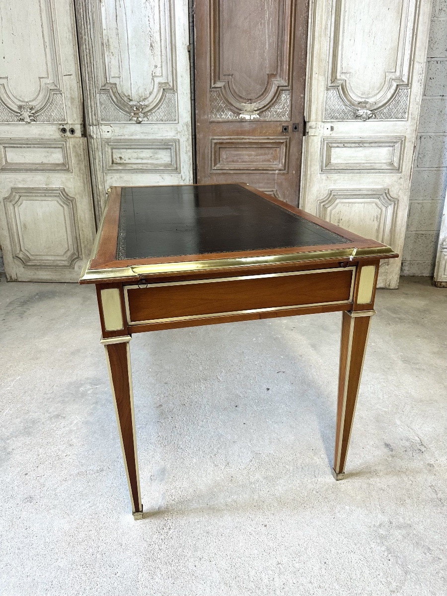 Directoire-style Flat Desk In Cherry Wood, 20th Century-photo-8