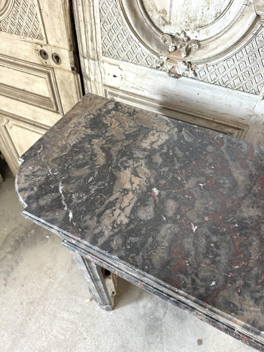 Cheminée Louis XVI en marbre bois Jourdan fin du 19 siècle-photo-7