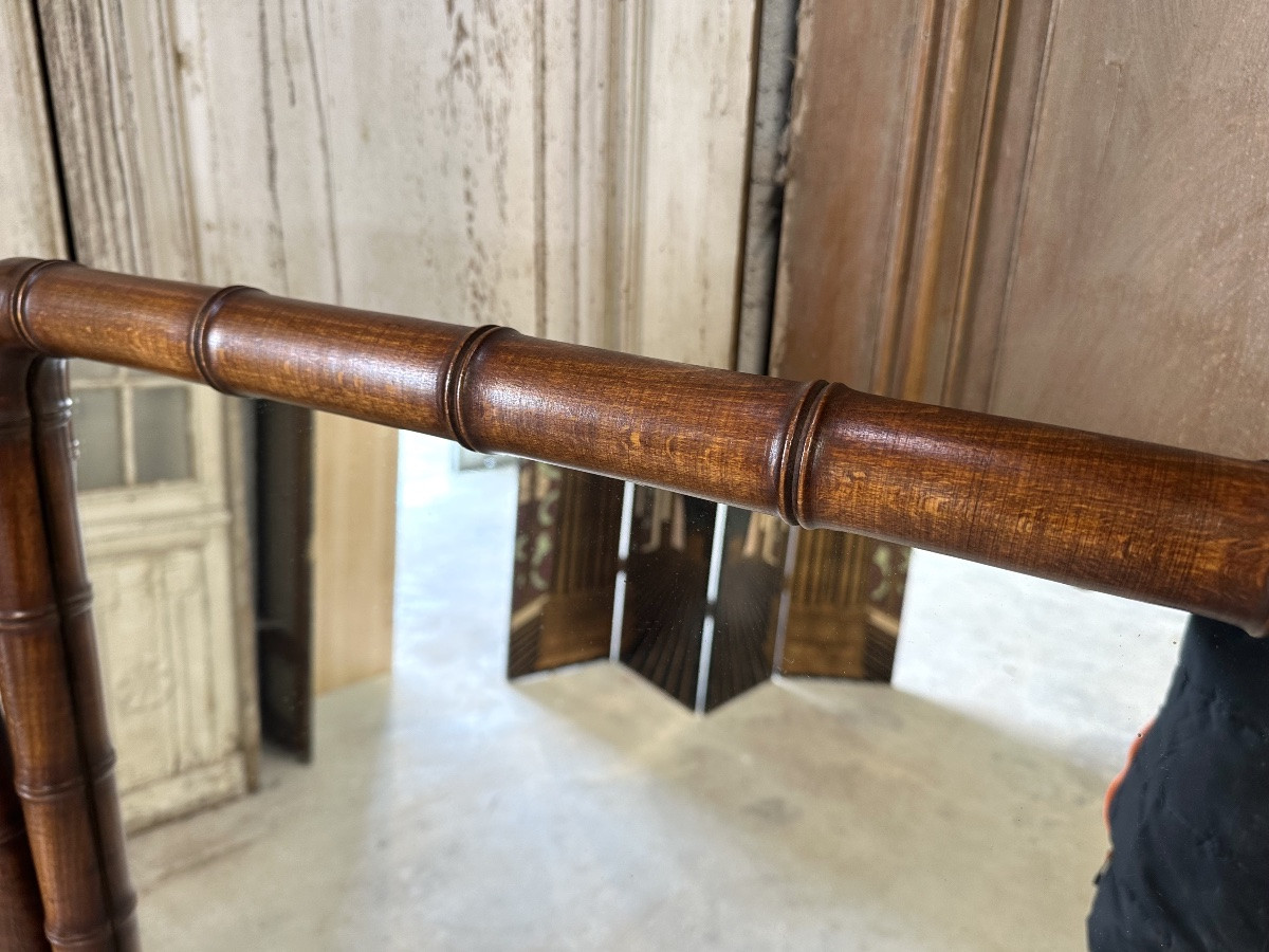 Faux Bamboo Cheval Mirror, Circa 1900-photo-3