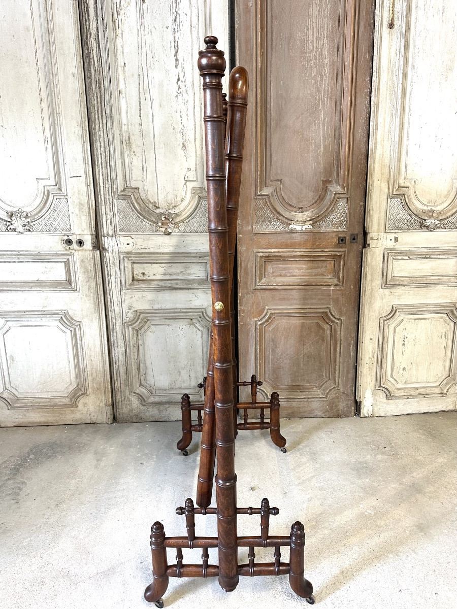 Faux Bamboo Cheval Mirror, Circa 1900-photo-4