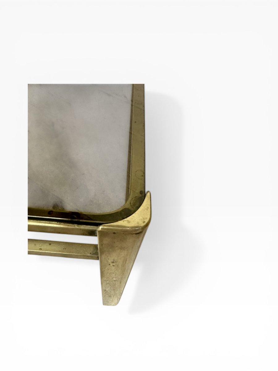 Table basse rectangulaire en bronze -photo-2