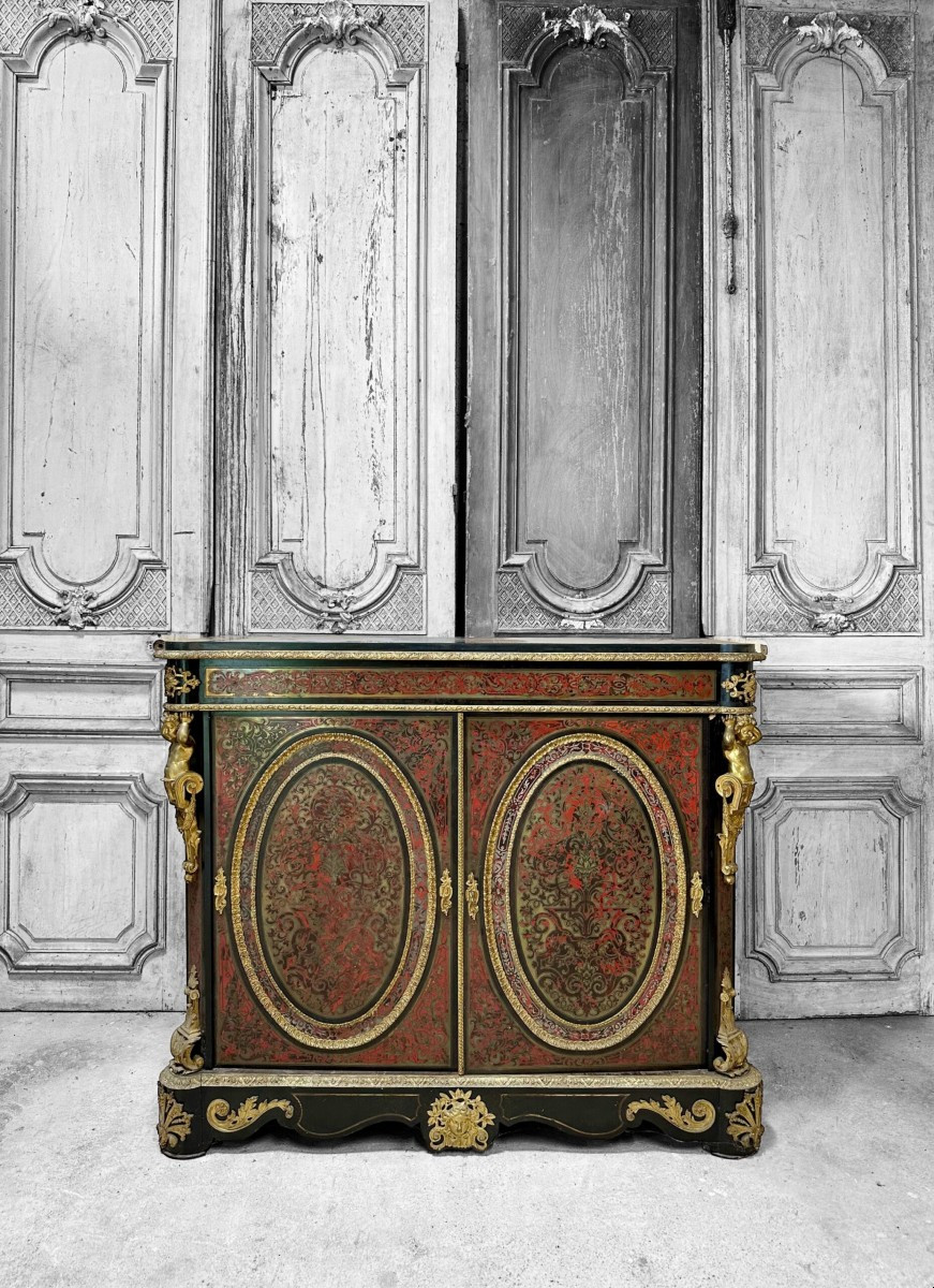Meuble d’appui en marqueterie Boulle époque Napoléon III