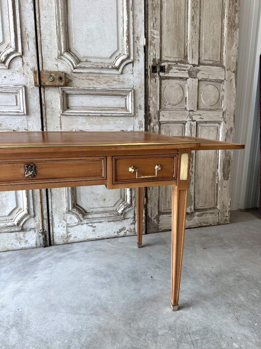 Light Cherry Wood Directoire-style Flat Desk Circa 1960-photo-1