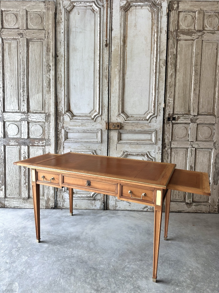 Light Cherry Wood Directoire-style Flat Desk Circa 1960