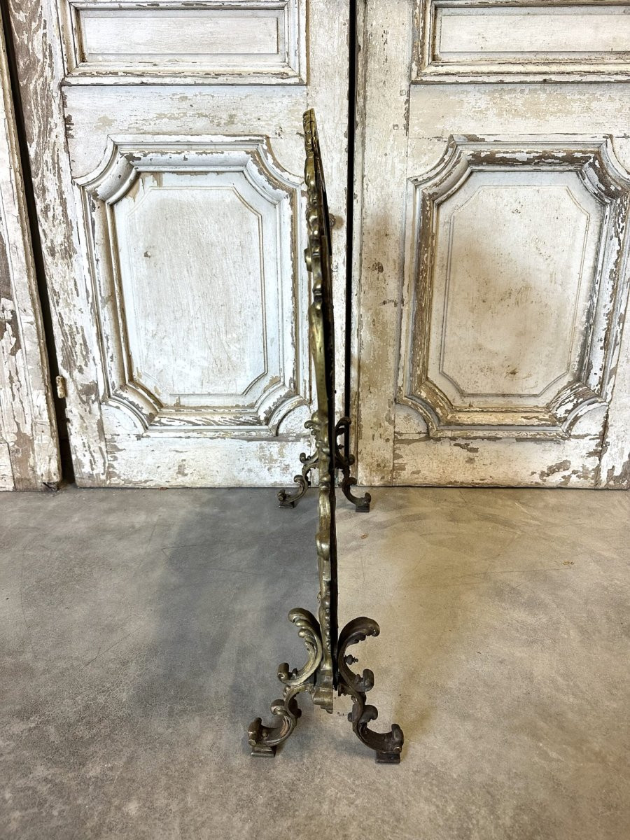 Bronze Fire Screen Circa 1900-photo-3