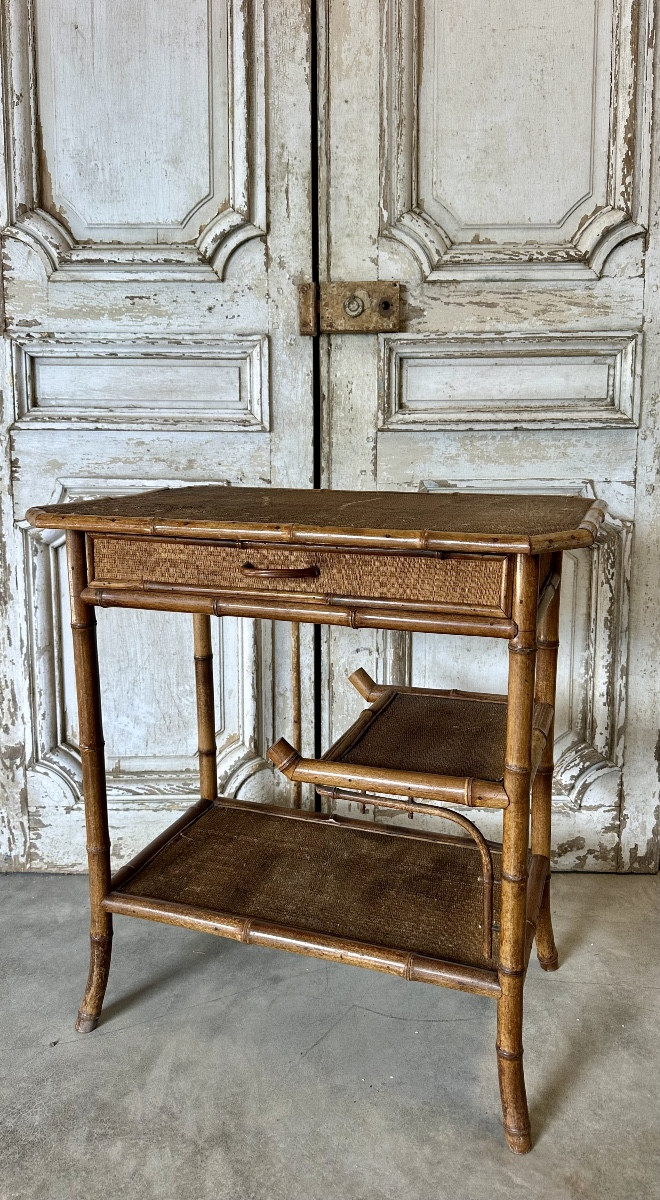 Faux Bamboo Side Table 1900's