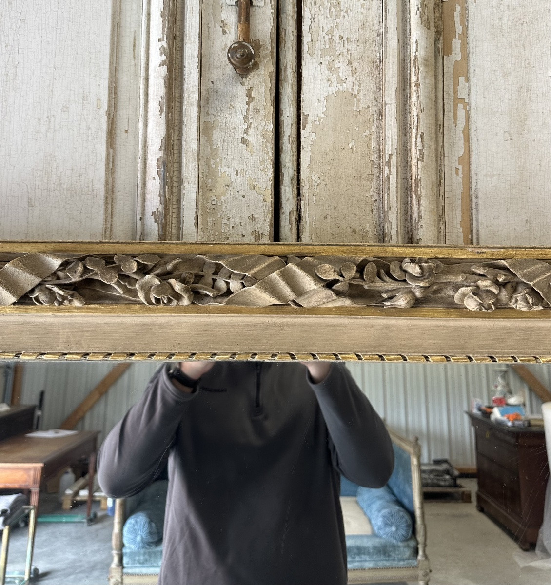Miroir XIXe siècle (H180 x L 132 cm)-photo-4