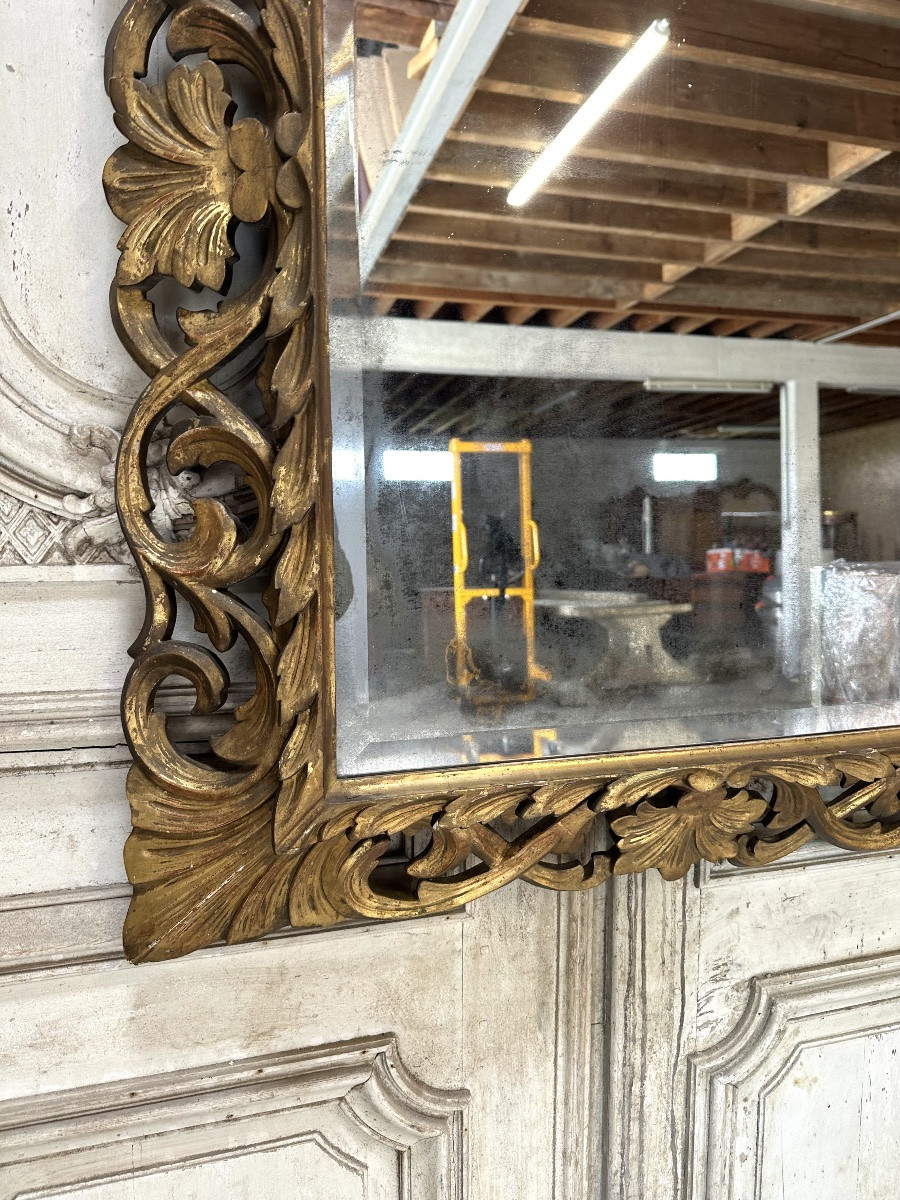 Gilded Carved Wood Mirror 19th Century-photo-4