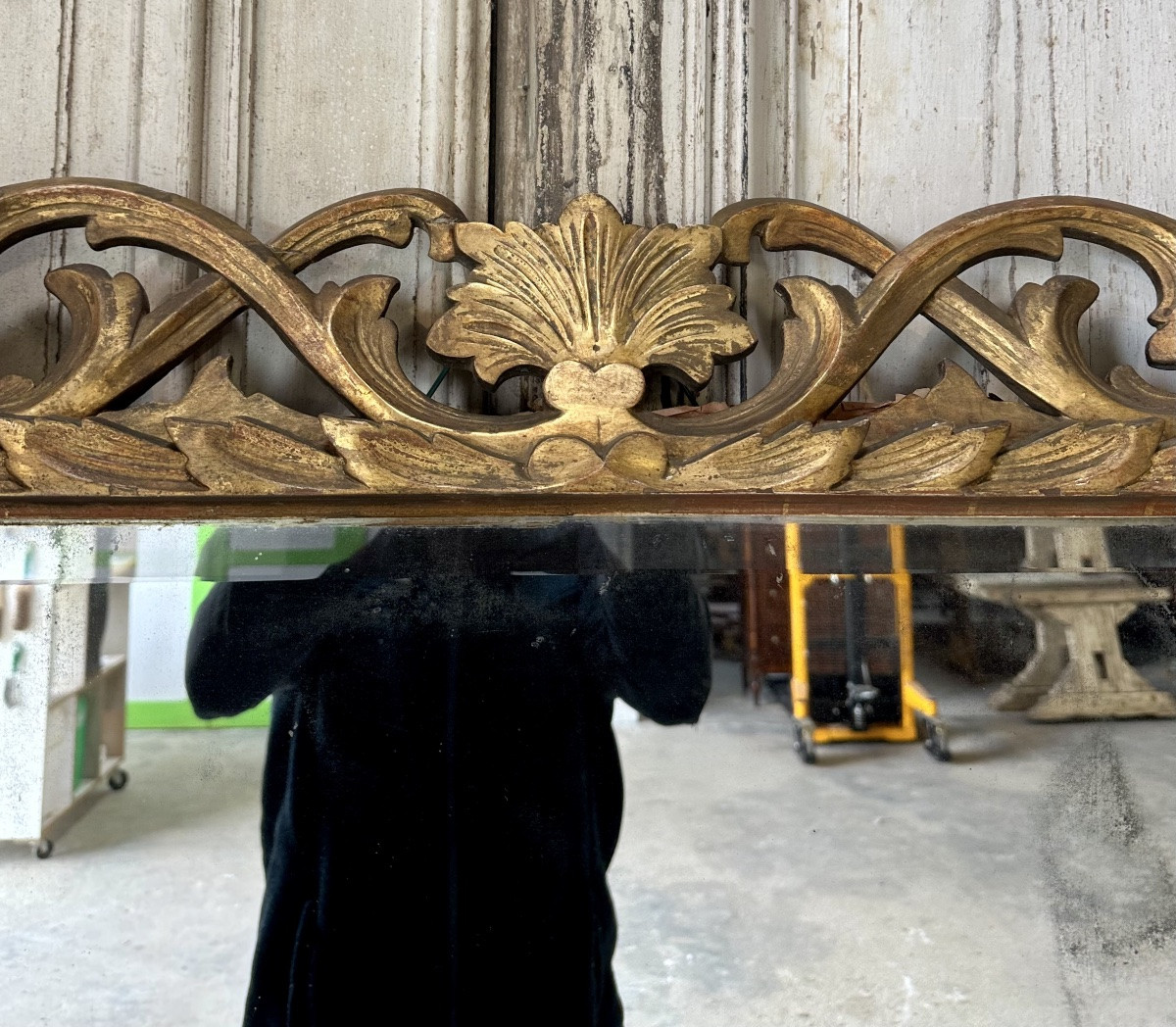 Gilded Carved Wood Mirror 19th Century-photo-2