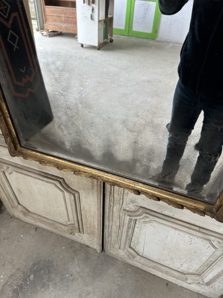 Gilded Carved Wood Mirror 19th Century-photo-3