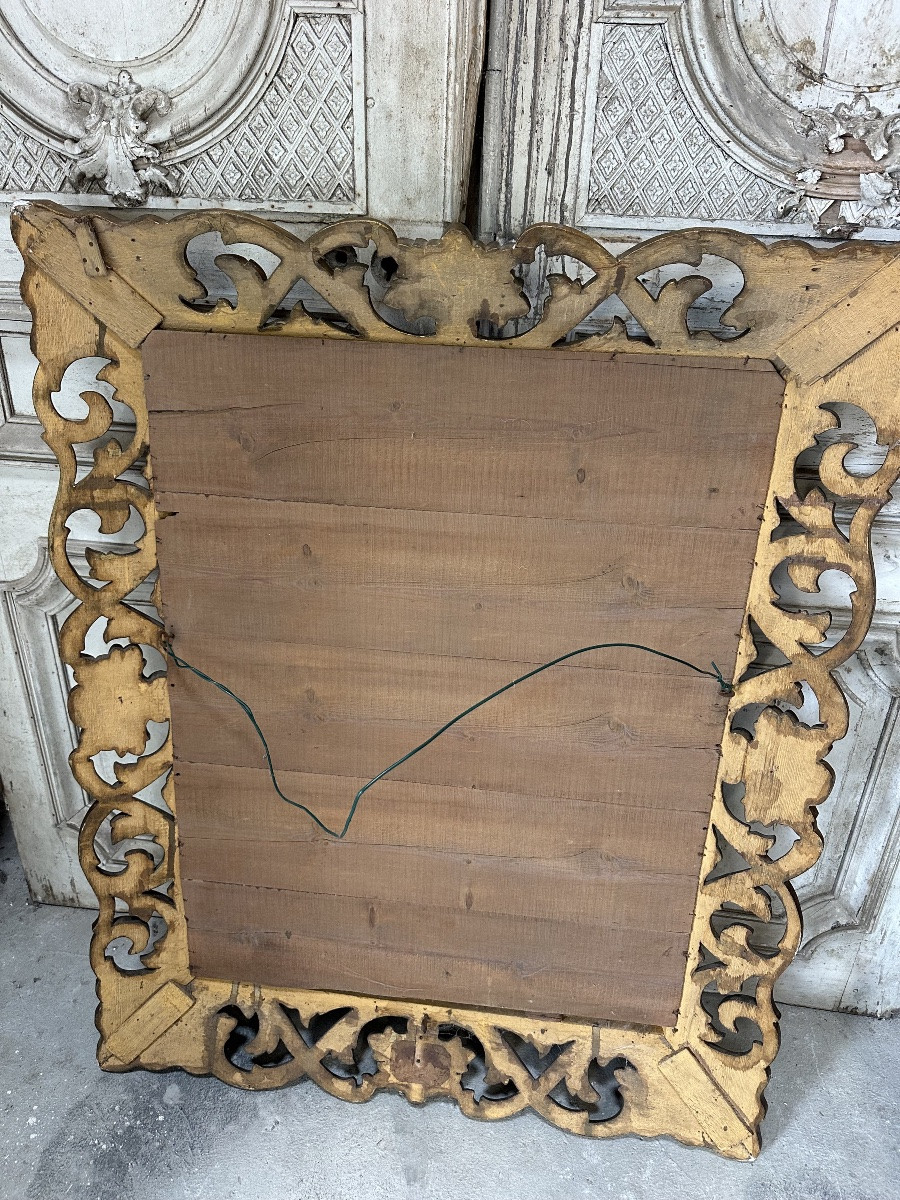 Gilded Carved Wood Mirror 19th Century-photo-6