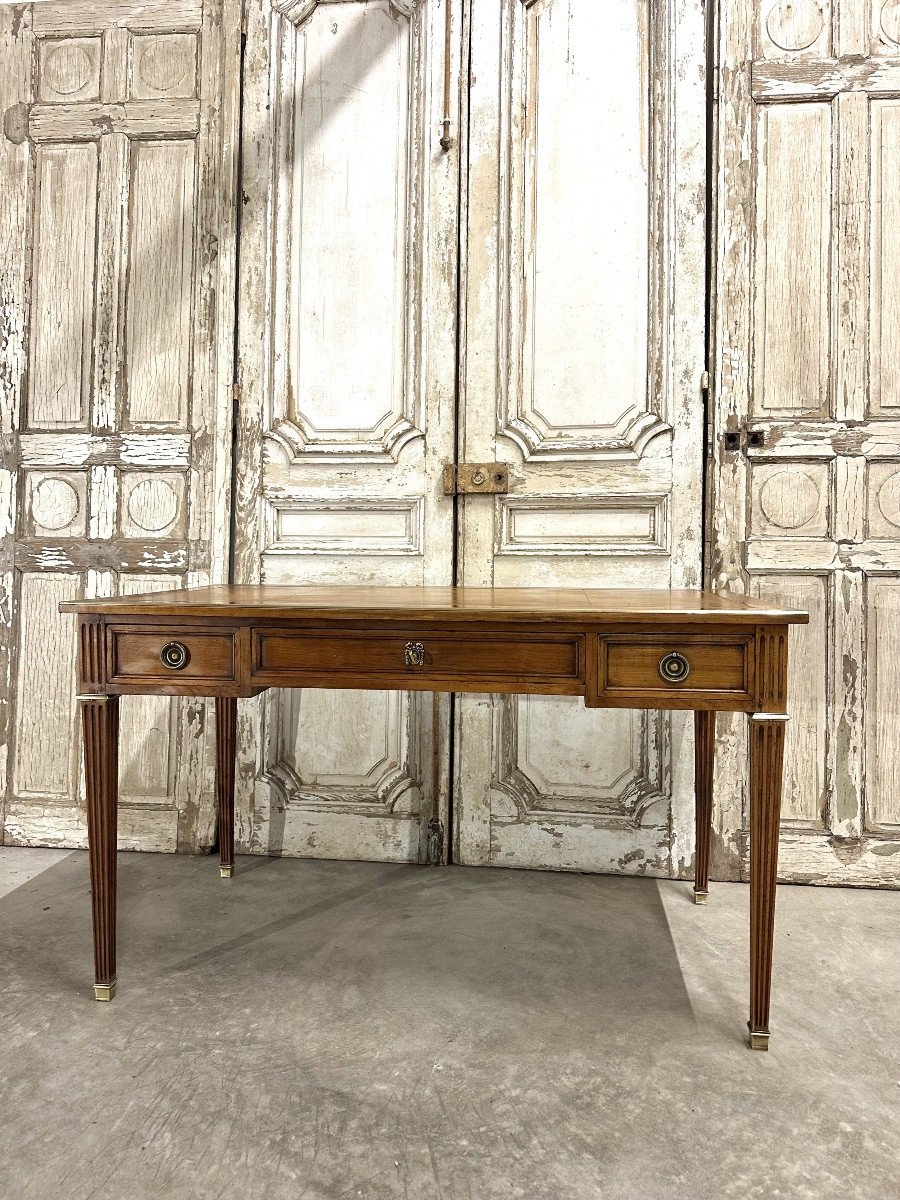 Louis XVI Style Flat Desk 20th Century-photo-2