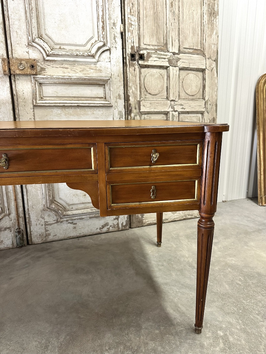 Louis XVI Style Cherrywood Flat Desk 20th Century-photo-3