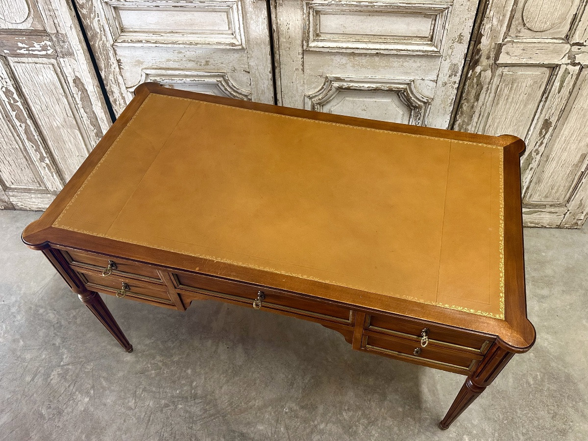 Louis XVI Style Cherrywood Flat Desk 20th Century-photo-4